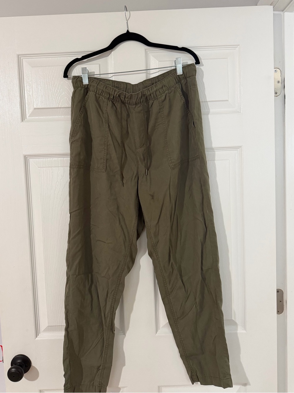Women's Olive Drawstring Casual Pants